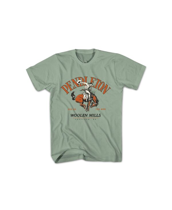 【送料無料】 ペンドルトン メンズ Tシャツ トップス Men 039 s Bucking Horse Crewneck Short Sleeve Graphic T-Shirt Sage/rust