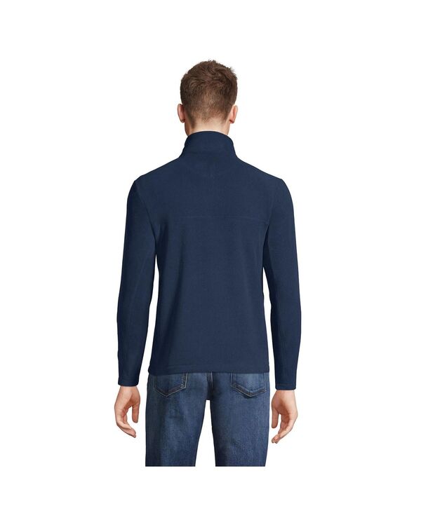 【送料無料】 ランズエンド メンズ ジャケット・ブルゾン アウター Men's Fleece Quarter Zip Pullover Jacket Radiant navy