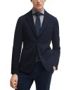 ヒューゴ・ボス コート メンズ 【送料無料】 ヒューゴボス メンズ ジャケット・ブルゾン アウター Men's Micro-Patterned Slim-Fit Jacket Dark Blue