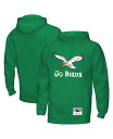 【送料無料】 ミッチェル&ネス メンズ パーカー・スウェット フーディー アウター Men's Kelly Green Distressed Philadelp...
