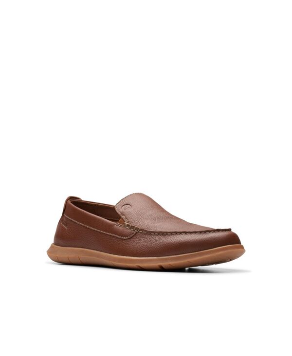【送料無料】 クラークス メンズ スリッポン・ローファー シューズ Men's Collection Flexway Step Slip On Shoes Light Brown Leather