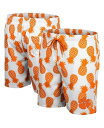 【送料無料】 コロシアム メンズ ハーフパンツ・ショーツ 水着 Men's White Orange Clemson Tigers Pineapple Swim Shorts White Orange