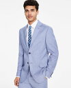 【送料無料】 ダナ キャラン ニューヨーク メンズ ジャケット・ブルゾン アウター Men's Modern-Fit Light Blue Neat Suit Separate Jacket Light Blue