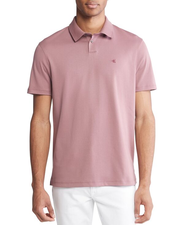 【送料無料】 カルバンクライン メンズ シャツ トップス Men's Short Sleeve Supima Cotton Polo Shirt Capri Rose