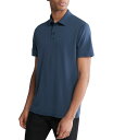 【送料無料】 カルバンクライン メンズ シャツ トップス Men's Short Sleeve Supima Cotton Polo Shirt Ink