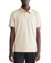 【送料無料】 カルバンクライン メンズ シャツ トップス Men's Short Sleeve Supima Cotton Polo Shirt White Pepper