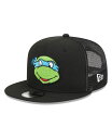 yz j[G Y Xq ANZT[ Men's Black Teenage Mutant Ninja Turtles Happy Leonardo Trucker 9FIFTY Snapback Hat Black