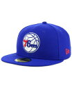 【送料無料】 ニューエラ メンズ 帽子 アクセサリー Philadelphia 76ers Basic 59FIFTY Fitted Cap 2018 Roya...