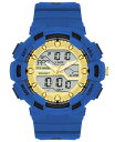 yz XeB[u }f fB[X rv ANZT[ Women's Blue Digital Sport Silicone Band Watch 51mm Blue