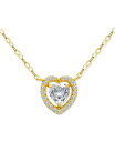 yz W[j xj[j fB[X lbNXE`[J[Ey_ggbv ANZT[ Cubic Zirconia Heart Halo Pendant Necklace in Sterling Silver 16