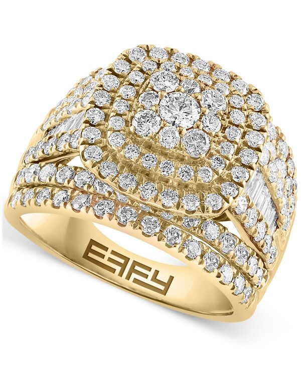 yz GtB[ fB[X O ANZT[ EFFY&reg; Diamond Princess Shaped Halo Cluster Ring (2-1/2 ct. t.w.) in 14k Gold Yellow Gold