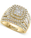 ReVida ŷԾŹ㤨̵֡ ե ǥ  ꡼ EFFY® Diamond Princess Shaped Halo Cluster Ring (2-1/2 ct. t.w. in 14k Gold Yellow GoldפβǤʤ4,152,800ߤˤʤޤ