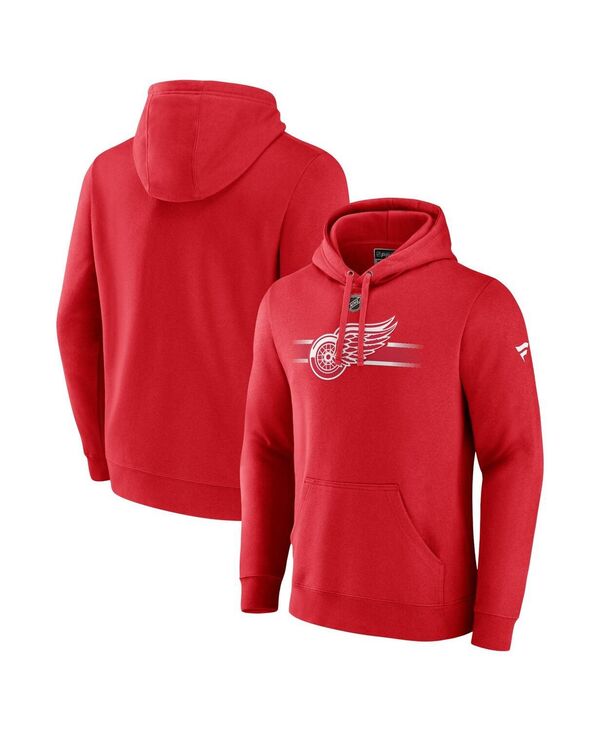 ファナティクス メンズ アウター パーカー・スウェット パーカー Fanatics Men's Red Detroit Red Wings Authentic Pro Secondary Pullover Hoodie Red レッド