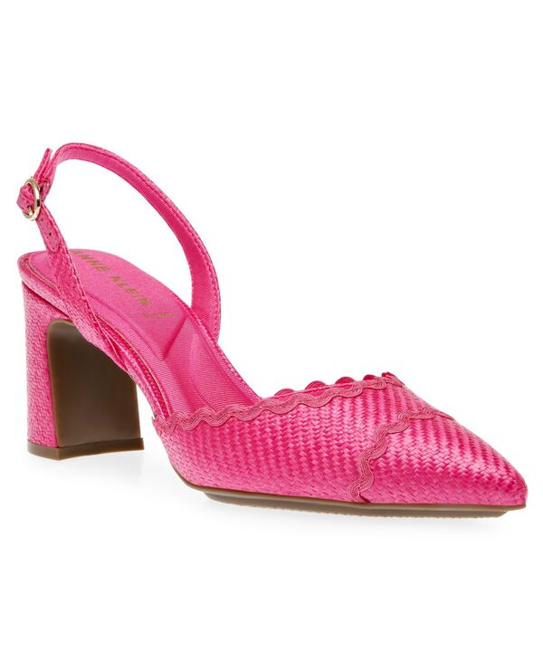  アンクライン レディース パンプス シューズ Women's Brandi Dress Heel Pumps Pink Raffia