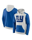 【送料無料】 ファナティクス メンズ パーカー・スウェット フーディー アウター Men's Silver Royal New York Giants Big ...