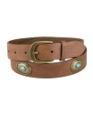 リーバイス 【送料無料】 リーバイス レディース ベルト アクセサリー Women's Western Turquoise Concho Embellished Belt Tan