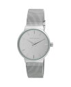 yz [AVC fB[X rv ANZT[ Ladies' Silver Minimalist Mesh Band Watch Silver