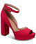 【送料無料】 サンストーン レディース サンダル シューズ Reemaa Block-Heel Platform Sandals Red Micro