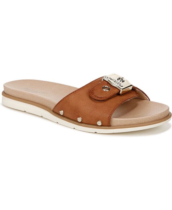 【送料無料】 ドクター・ショール レディース サンダル シューズ Women's Nice Iconic Slides Honey Brown Faux Leatherのサムネイル