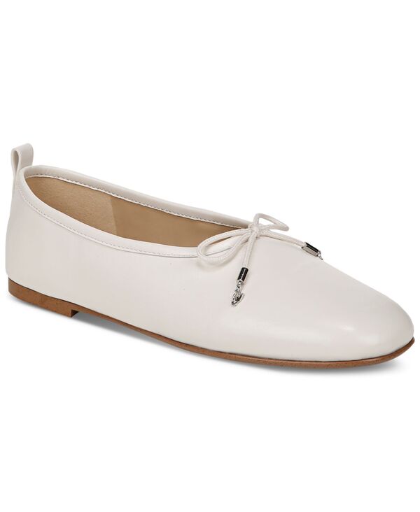 【送料無料】 サムエデルマン レディース パンプス シューズ Women 039 s Ari Square-Toe Ballet Flats Bright White Leather