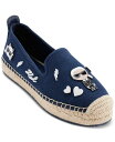  カール ラガーフェルド レディース パンプス シューズ Women's Michaela Embellished Slip-On Espadrille Flats Denim Blue