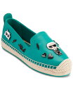  カール ラガーフェルド レディース パンプス シューズ Women's Michaela Embellished Slip-On Espadrille Flats Green Lake