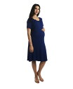 【送料無料】 エヴァリーグレー レディース ワンピース トップス Women's Rosa Maternity/Nursing Hospital Gown Denim blue