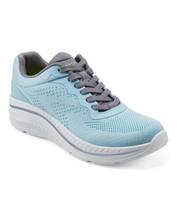  イージースピリット レディース スニーカー シューズ Women's Pippa Lace-Up Round Toe Casual Sneakers Light Blue Gray