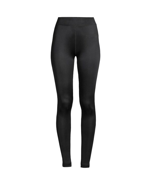 yz YGh fB[X MX {gX Women's Petite Silk Interlock Thermal Pants Base Layer Long Underwear Leggings Black