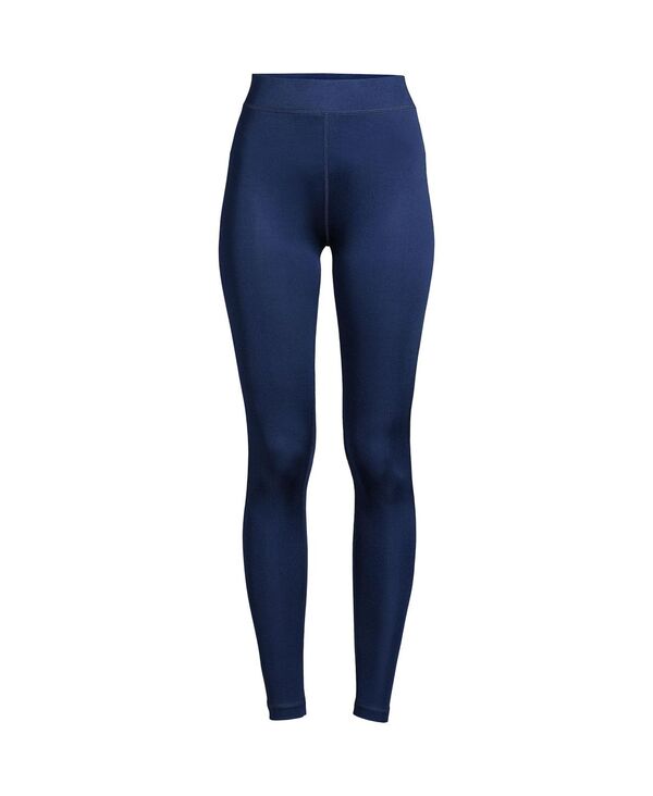 yz YGh fB[X MX {gX Women's Petite Silk Interlock Thermal Pants Base Layer Long Underwear Leggings Deep sea navy