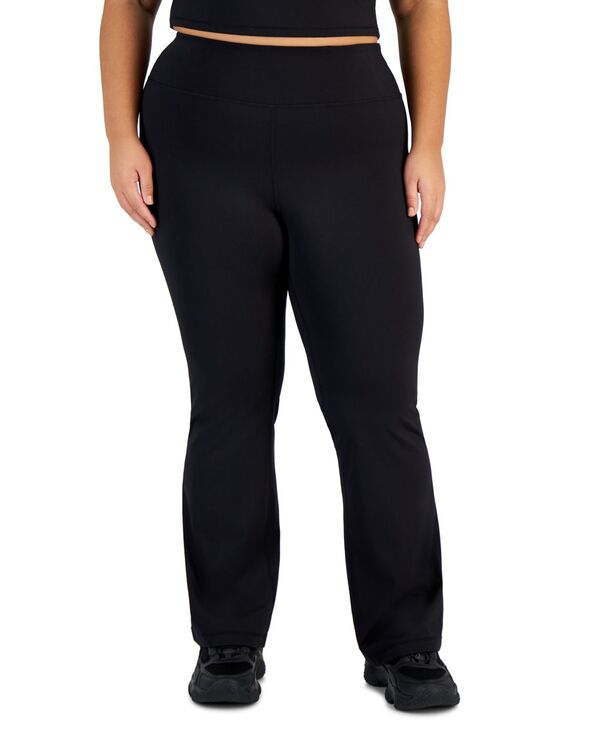 yz CfIM[ fB[X MX {gX Plus Size High Rise Flared Leggings Deep Black