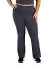【送料無料】 イデオロギー レディース レギンス ボトムス Plus Size High Rise Flared Leggings Deep Charcoal