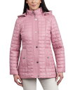 yz htHO fB[X WPbgEu] AE^[ Women's Petite Hooded Quilted Water-Resistant Coat Heather