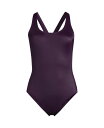 【送料無料】 ランズエンド レディース 上下セット 水着 Women's Plus Size Chlorine Resistant Scoop Neck X-B...