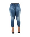 yz |GeBbN WXeBX fB[X fjpc W[Y {gX Women's Plus Size Curvy Fit Stretch Denim Cropped Ankle Jeans Blue barb