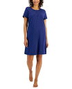 【送料無料】 チャータークラブ レディース ナイトウェア アンダーウェア Women 039 s Cotton Printed Henley Sleepshirt Polka Dots