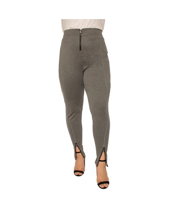 yz X^_[Y Ah vNeBX fB[X MX {gX Women's Plus Size High Rise Ponte Knit Premium Legging Dark grey