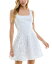 【送料無料】 シティー スタジオ レディース ワンピース トップス Juniors' Square-Neck Fit & Flare Skater Dress White