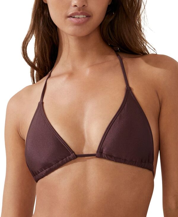 ̵ åȥ󥪥 ǥ ȥåפΤ  Women's Slider Triangle Bikini Top Willow Brown Shimmer