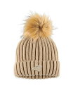 【送料無料】 ウェア バイ エリン アンドルーズ レディース 帽子 アクセサリー Women's Natural Carolina Panthers Neutral Cuffed Knit Hat with Pom Natural