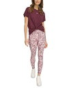 【送料無料】 ダナ キャラン ニューヨーク レディース レギンス ボトムス Women's Firefly Printed Standout High-Waist 7/8 Leggings Currant Serpent