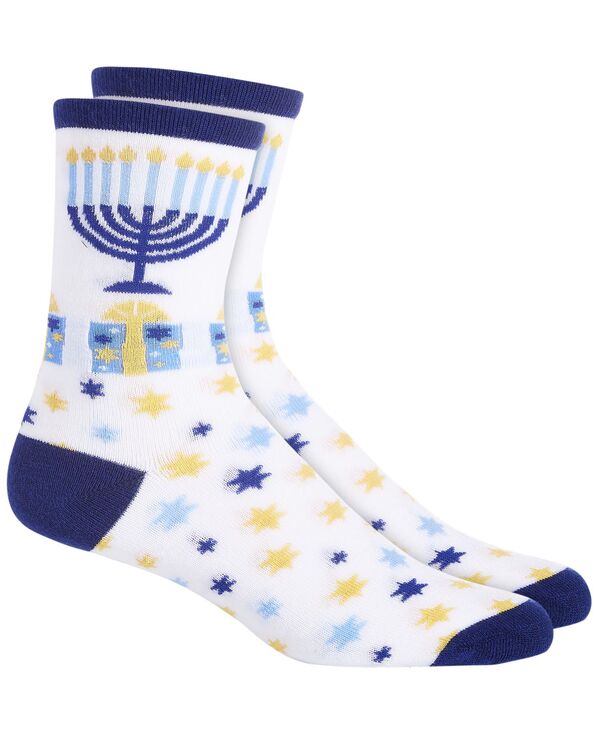 【送料無料】 チャータークラブ レディース 靴下 アンダーウェア Holiday Crew Socks Hanukkah