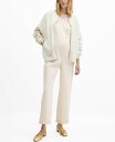 【送料無料】 マンゴ レディース カジュアルパンツ ボトムス Women's Maternity Denim Dungarees Off White