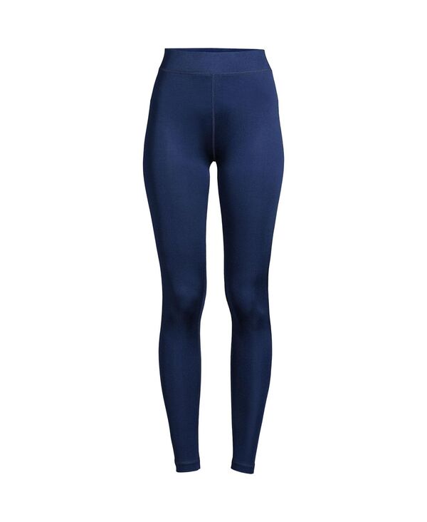 yz YGh fB[X MX {gX Women's Silk Interlock Thermal Pants Base Layer Long Underwear Leggings Deep sea navy