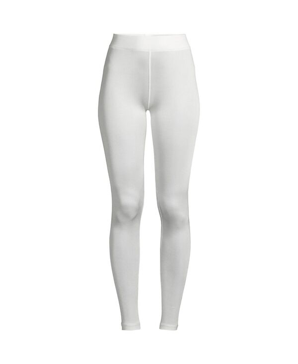 yz YGh fB[X MX {gX Women's Silk Interlock Thermal Pants Base Layer Long Underwear Leggings Ivory