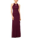 【送料無料】 ベッツィアンドアダム レディース ワンピース トップス B&A by Betsy and Adam Ruched Halter Gown Garn...