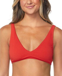 【送料無料】 ライジンズ レディース トップのみ 水着 Juniors' Pisces Ribbed Bikini Top Red