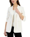 yz ANC fB[X WPbgEu] uU[ AE^[ Women's Scrunch-Sleeve Open Blazer Anne White