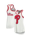 【送料無料】 ジースリー フォーハー バイ カール バンクス レディース タンクトップ トップス Women's White Philadelphia Phillies Tater Racerback Tank Top White