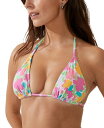 yz RbgI fB[X gbv̂  Women's Printed Slider Triangle Bikini Top Celeste Floral/white